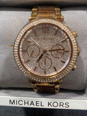 Brand New Michael Kors Crystal Rose Gold Watch - with Box